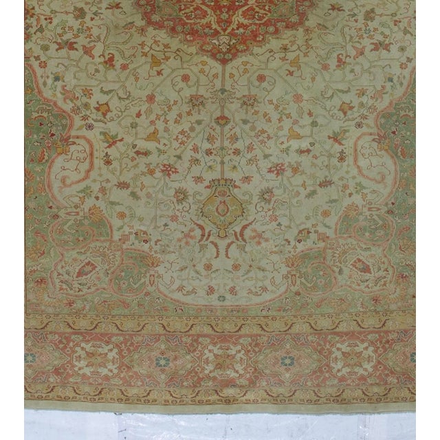 Fine Antique Turkish Borlu Oushak Wool Rug 8'7" X 11’10" For Sale In New York - Image 6 of 7