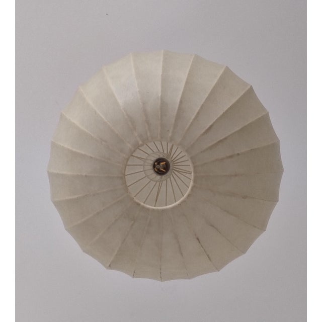 Plastic Large Mid-Century Modern Cocoon Pendant Lamp, 1950 For Sale - Image 7 of 10