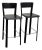 Vintage Frag for Design Within Reach Italian Black Leather Barstools, Pair For Sale