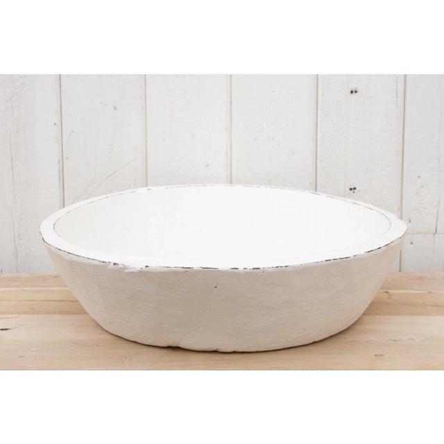 19th Century Oversized French White Dough Bowl For Sale - Image 5 of 9