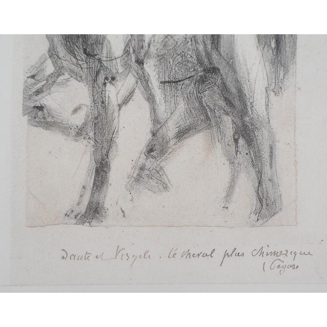 Auguste Rodin, Dante and Virgil on a chimerical horse, Engraving For Sale - Image 5 of 7
