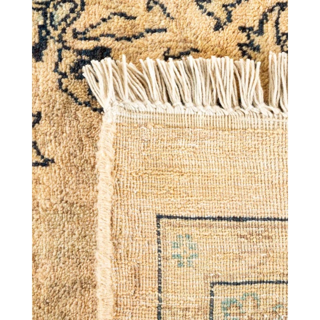 2000 - 2009 Mogul, One-of-a-Kind Hand-Knotted Area Rug in Beige, 9' 1" x 11' 10" For Sale - Image 5 of 8