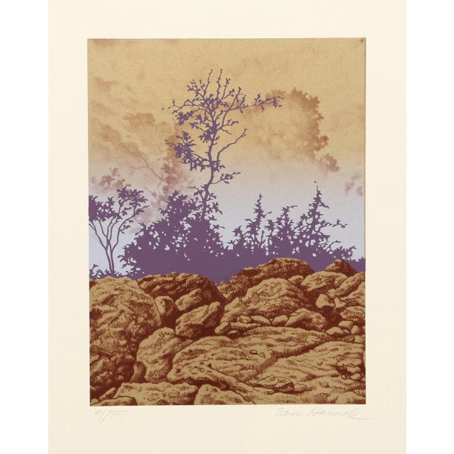Ian Hornak, Forest Cliff (Brown), Serigraph For Sale