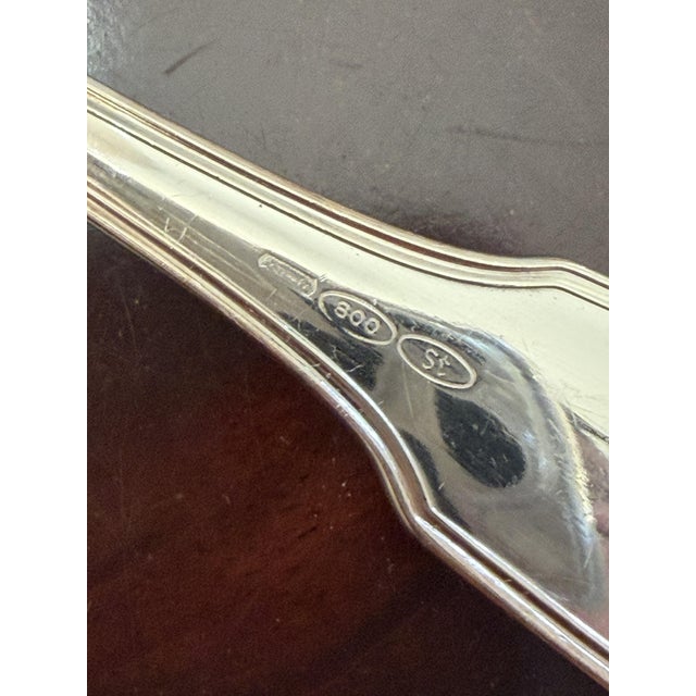 Silver 800 Silver Cutlery Set, Italy, 1980s, Set of 36 For Sale - Image 8 of 13