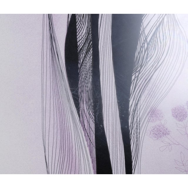 Black 1981 Eyvind Earle "Girl With the Raven Hair" Artist Hand Signed & Numbered Limited Edition 133/260 Very Good Overall Condition, Needs TLC - See Notes For Sale - Image 8 of 14