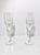 A pair of hand‑cut Tyrone Crystal “Deramore” champagne flutes from Northern Ireland, circa 1960s–70s. Slender stems and...