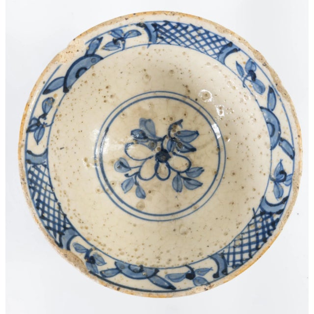 15th Century & Earlier Early Korean Chinoiserie Blue and White Bowl For Sale - Image 5 of 13
