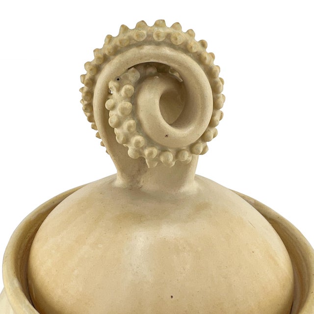 2020s Sculptural Studio Pottery Vessel With Octopus Tentacle & Hidden Bell by Liv Egan For Sale - Image 5 of 11