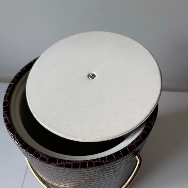 1970s 1970s Faux Crocodile Ice Bucket For Sale - Image 5 of 8