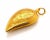 Late 20th Century Etched Floral Pear Shape 24k Gold Charm Pendant For Sale - Image 5 of 7