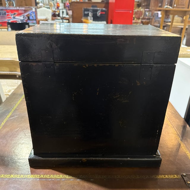 Asian Antique Antique Gansu Table Top Chest 1850-1870 “The Red Cabinet” For Sale - Image 3 of 6