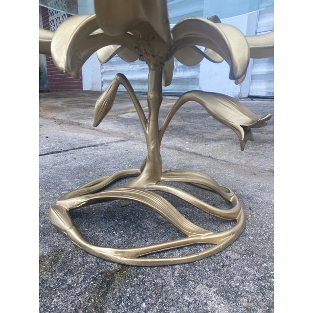 1960s Arthur Court Style Gilt Metal Lyli Side Table . For Sale In Miami - Image 6 of 12