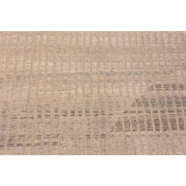 Textile Large Modern Moroccan Taupe Color Rug For Sale - Image 7 of 7