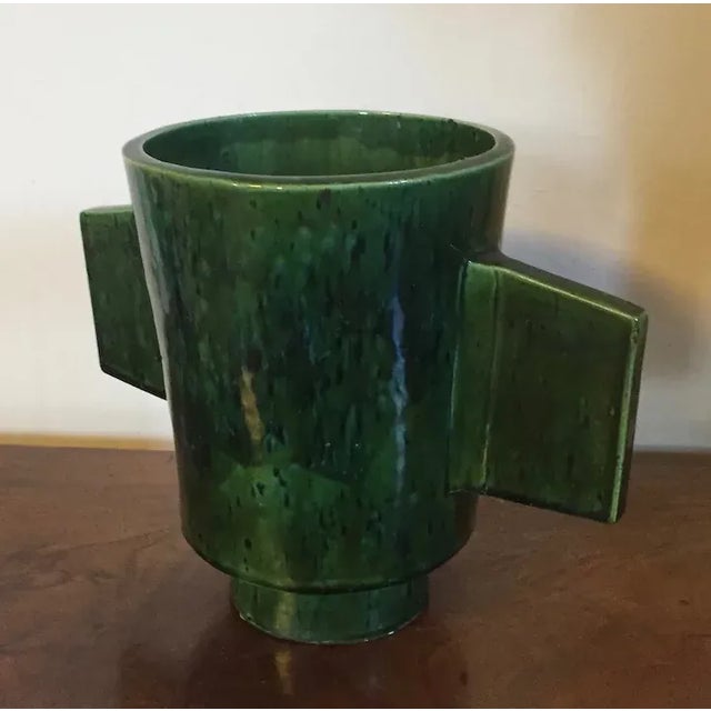 French Modernist Art Deco Pottery Vase For Sale - Image 12 of 13