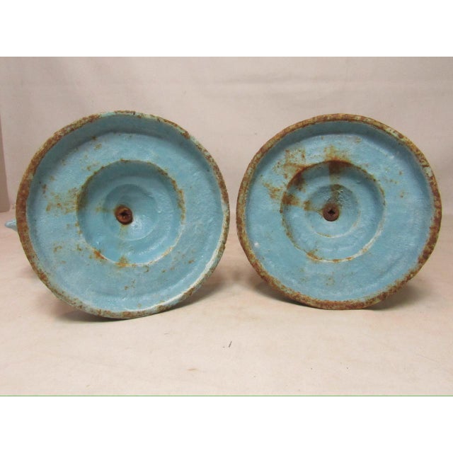 Pair of Vintage English Cast Iron Seahorses For Sale - Image 14 of 17