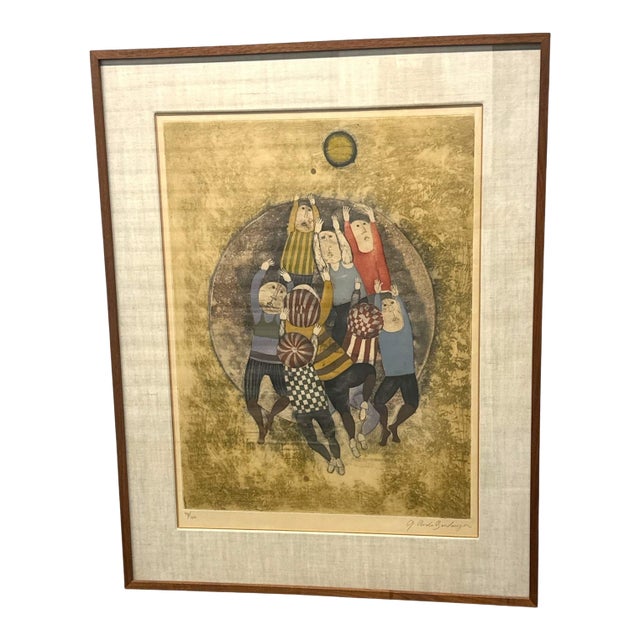 1960s Graciela Rodo Boulanger Joueurs De Ballon Ball Players Lithograph 44/100 For Sale