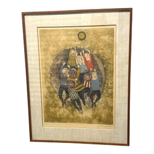 1960s Graciela Rodo Boulanger Joueurs De Ballon Ball Players Lithograph 44/100