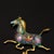 Metal Late 19th Century Cloisonné Enamel Galloping Horse Statue on Swallow Base For Sale - Image 7 of 9