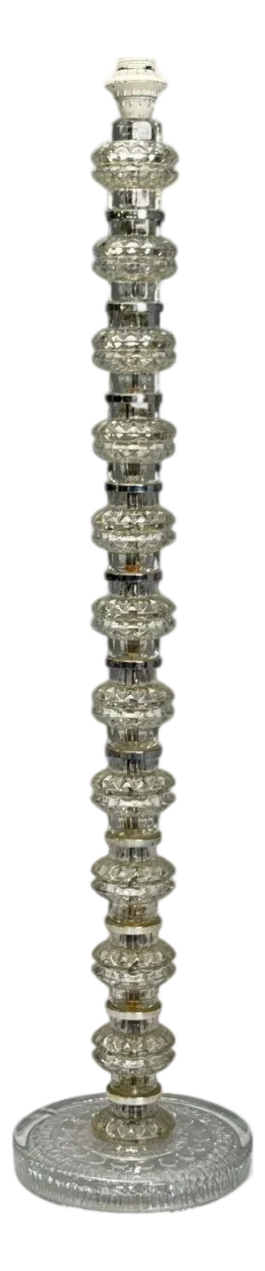 Carl Fagerlund, Swedish Modern, Glass, Nickel, Floor Lamp, Sweden, 1970s