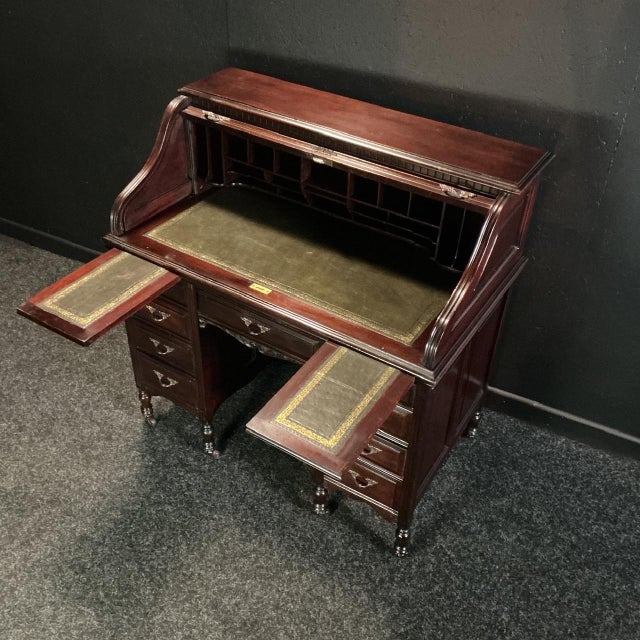 1900 - 1909 Antique Roll Top Desk, 1905 For Sale - Image 5 of 8