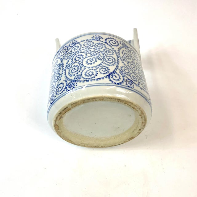 Ceramic 1990s Porcelain Blue and White Container For Sale - Image 7 of 9