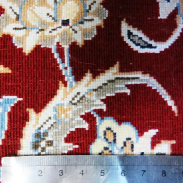 Hand-Knotted Wool and Silk Nain Rug For Sale - Image 5 of 6