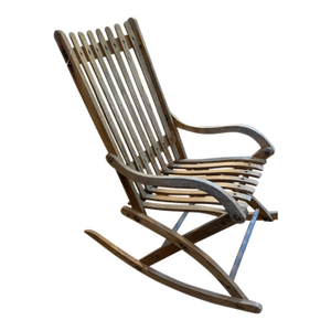 Antique Wood Chair - Rocking Chair Likely for an Old Ocean Liner