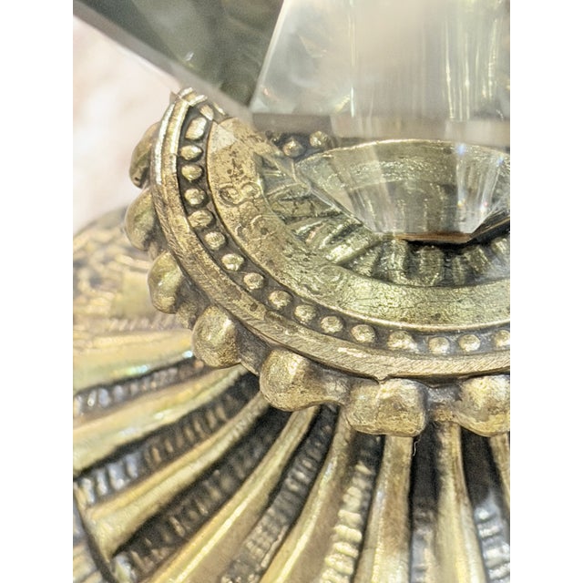 Vintage Loevsky & Loevsky Hollywood Regency Crystal Hanging Pendant Table Lamp For Sale - Image 12 of 18