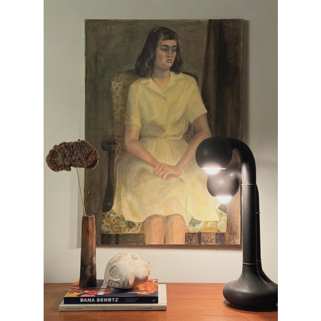 Portrait of a Woman in Yellow Date: circa 1950 Medium: Oil on canvas Dimensions: 24" W x 34.25" H (61 x 87 cm)...