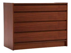 Danish Walnut 4 Drawer Chest Arne Wahl Iversen Unmarked 1970s