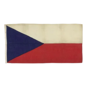 Vintage Wool Flag of Czech Republic (Czechia)