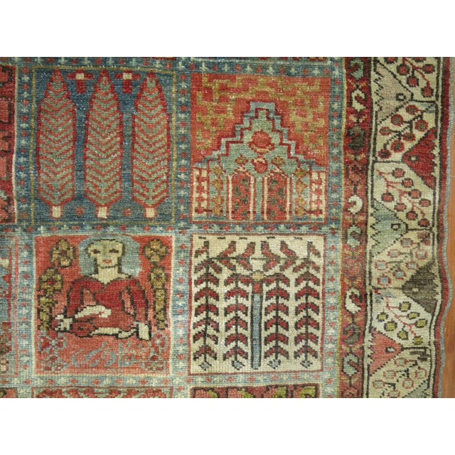 Early 20th Century Garden Box Persian Malayer Rug - 4'5" x 6'4" For Sale - Image 11 of 18