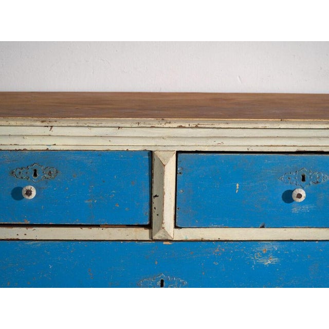 Antique Painted Chest of Drawers in Pine, Central Europe, 1890 For Sale - Image 11 of 16