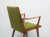 Chair with Armrests in Cherry, Green Fabric, 1955 For Sale - Image 6 of 11