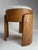 Sculptural Wood Stool in Ash and Bouclé Fabric, Italy, 2025 For Sale - Image 3 of 7