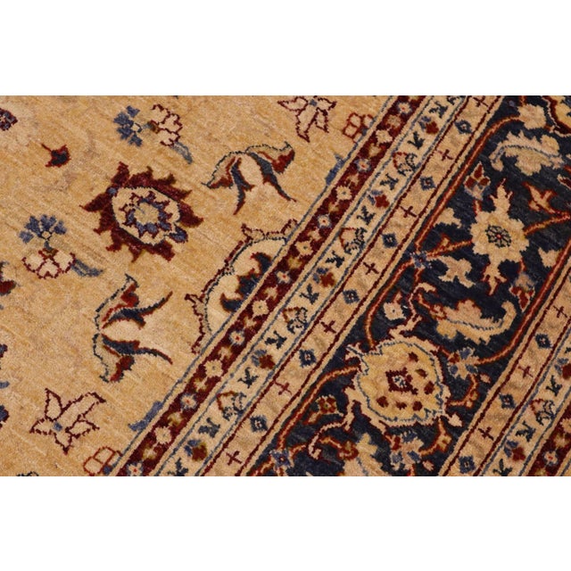 1980s Shabby Chic Ziegler Andrea Beige Blue Hand-Knotted Wool Rug - 9'0'' X 12'0'' For Sale In New York - Image 6 of 9