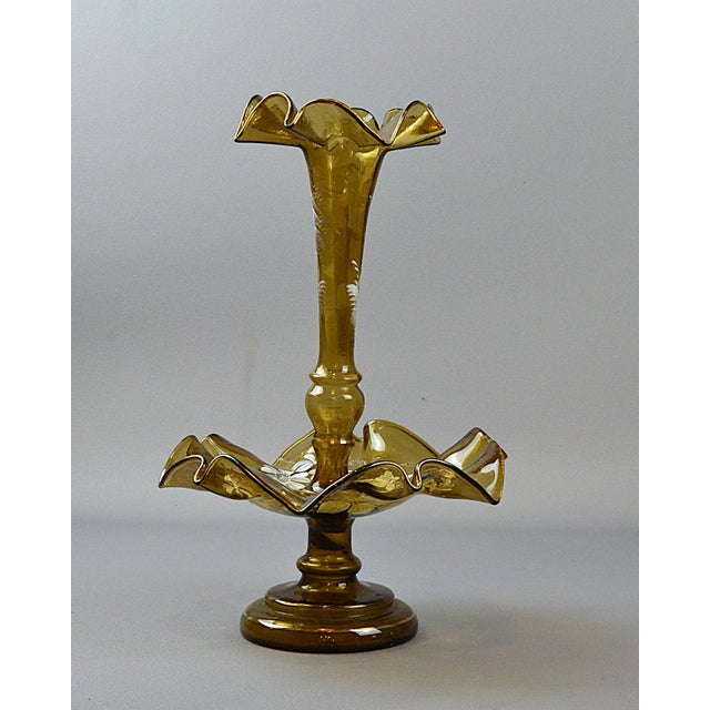 Brown Antique English Victorian Glass, 1800s For Sale - Image 8 of 17