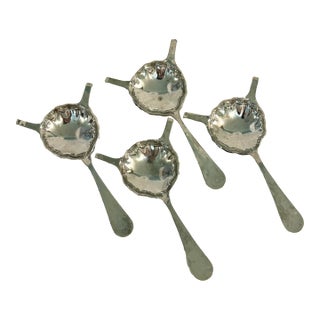 1960’s Eales 1779 Italy Silverplate Cafe Brulot or Brandy Warmer Spoons - A Set of 4 For Sale