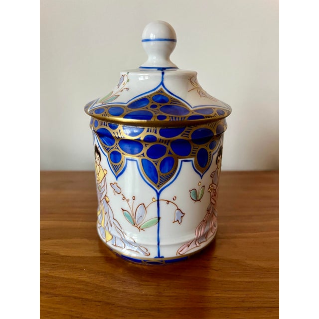 Chinoiserie Sherle Wagner Porcelain Chinoiserie Lidded Jar Italy For Sale - Image 3 of 11
