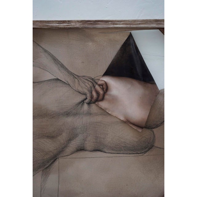 Early 21st Century The Rioting Man by Kit King | Oil and graphite on canvas depicting a figure in a contorted pose. For Sale - Image 5 of 5