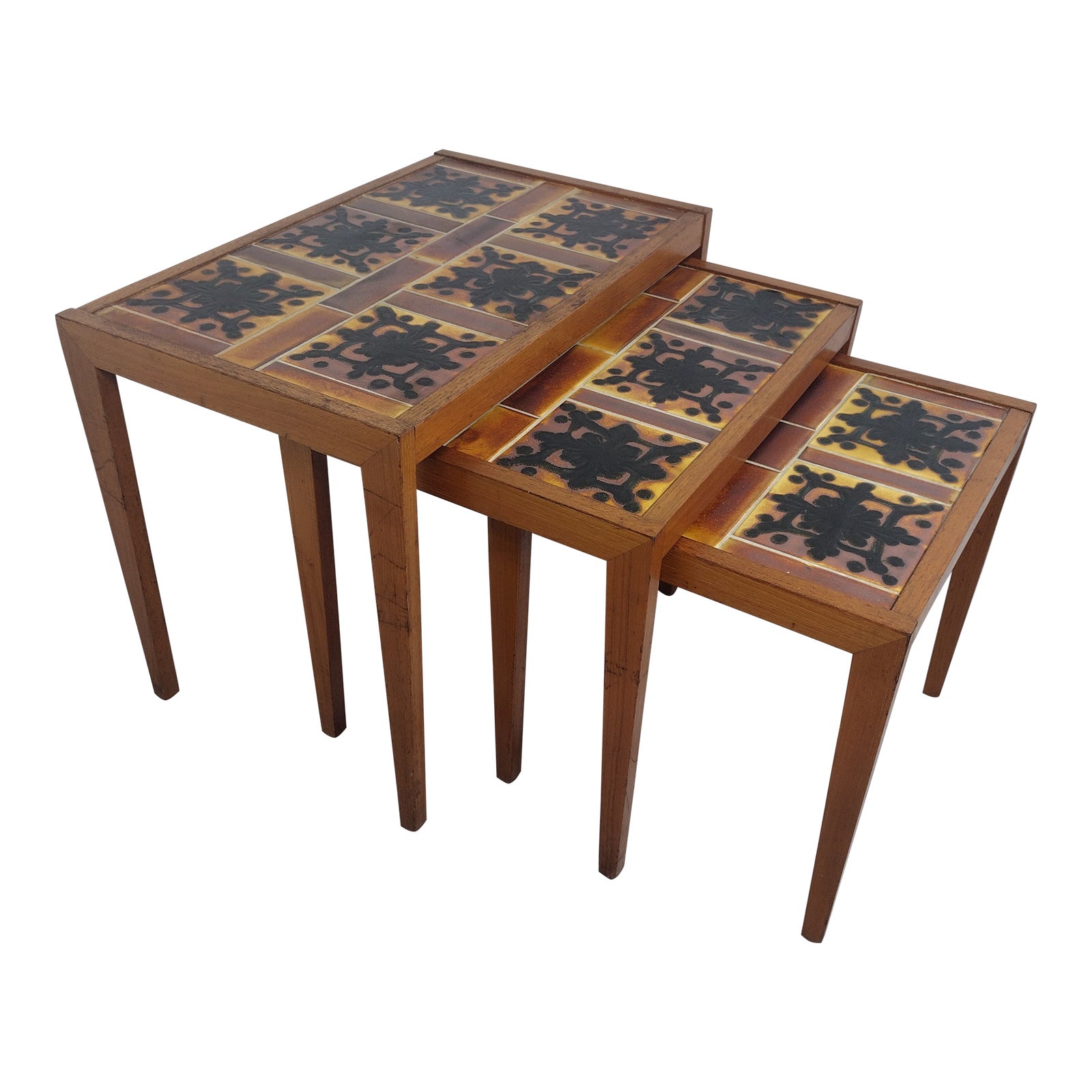 1960s Tile Top Nesting Tables Set of 3 Chairish
