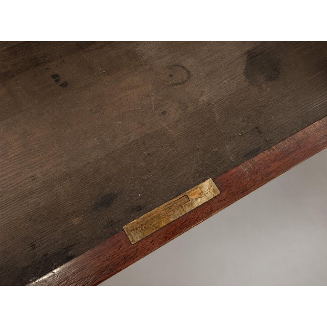 Monumental 19th Century Mahogany Campaign Partner’s Library Desk For Sale - Image 9 of 12