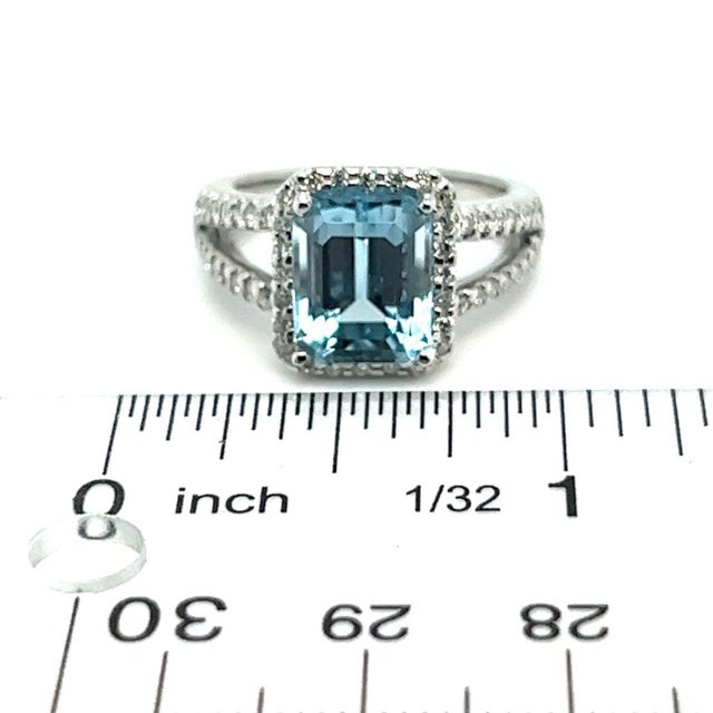Natural Finely Faceted Quality Topaz Diamond Ring 6.5 14k W Gold 5.17 TCW Certified $3,950 308477 This is a one of a Kind...