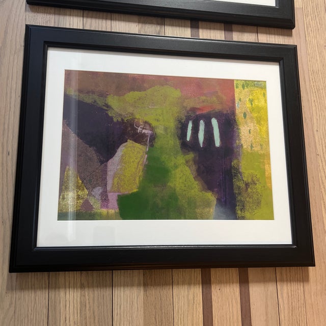 Framed Original Abstract Monotype Print