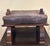 Traditional Mid-20th Century, Egyptian, Wooden Camel Saddle/Stool, With a Hand/Tooled, Embossed, Leather Cushion, and Brass Feet and Stud Ornamentation, 1950 For Sale - Image 3 of 10