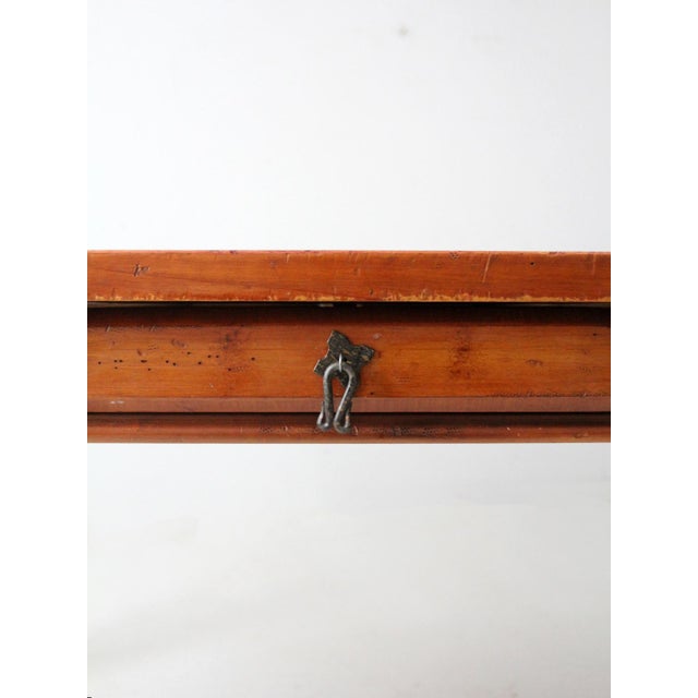 Vintage American Traditional Revival Dining Table With Drawers For Sale - Image 4 of 18