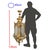 Important cylindrical bronze lantern with a gilt patina and domed glass panes. It is richly decorated with palmettes,...