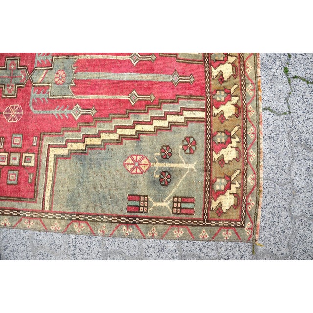 1960s Aztec Handmade Boho Rug For Sale - Image 9 of 11