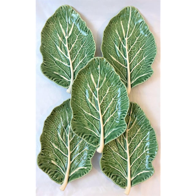 Vintage Majolica Lettuce Ware Plates Set of 5 Chairish