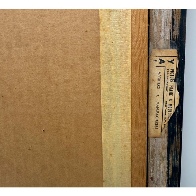 C. 1973, "Amos", Color Lithograph in Vintage Frame, Expressionist, Artist Reuven Rubin For Sale - Image 10 of 11